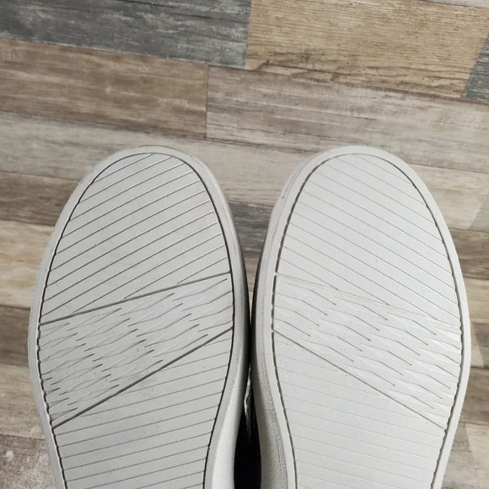 Toms Paseo Mens Casual Shoes Sz 10.5 Black Croc Embossed Leather Lace-Up Sneaker